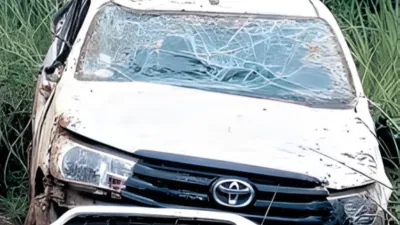 voiture après accident à Bakoumba